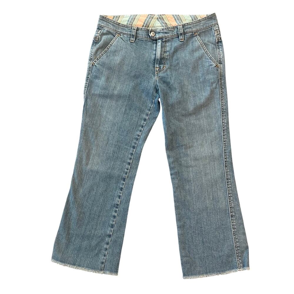 Vintage GAP Jeans 30 Y2K Hand Sewn Straight Leg Rare Frayed Helm Made USA 2003